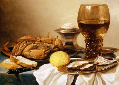 A Still Life of a Crab on a Pewter Plate by Pieter Claesz